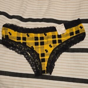 Warner Bros. Yellow and Black Hufflepuff Plaid Bottoms